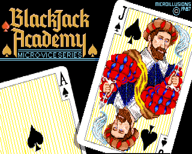 BlackJack Academy (Amiga) screenshot: title screen