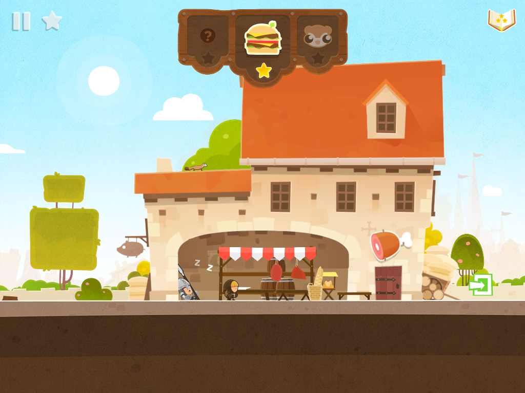 Tiny Thief (iPad) screenshot: I got the burger