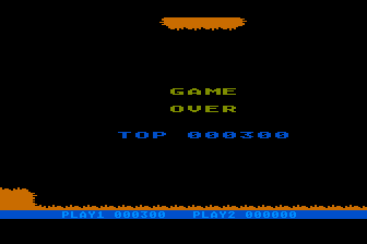 Spider Invasion (Atari 8-bit) screenshot: Game Over