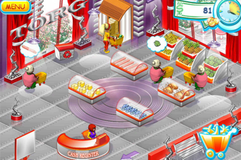 Supermarket Mania (iPhone) screenshot: I have customers