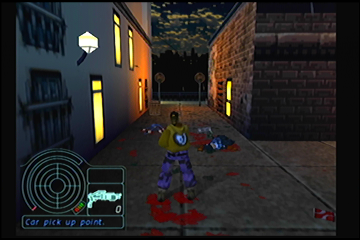 Urban Chaos (Dreamcast) screenshot: Bloody Footprints