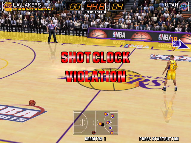 Virtua NBA (Arcade) screenshot: Can't take all day