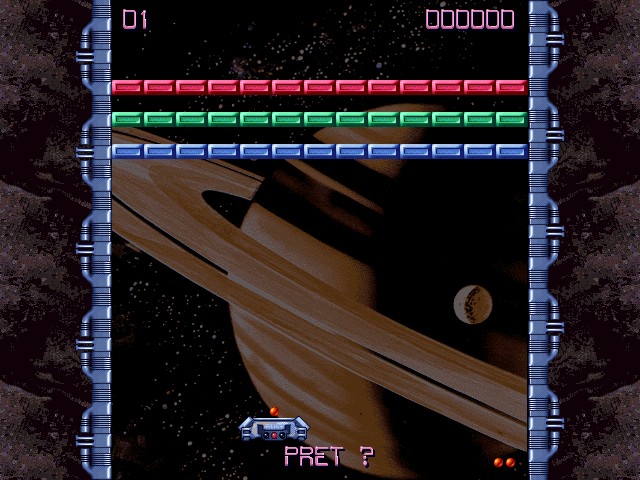 Brick Blaster (Windows) screenshot: Spaceward ho!