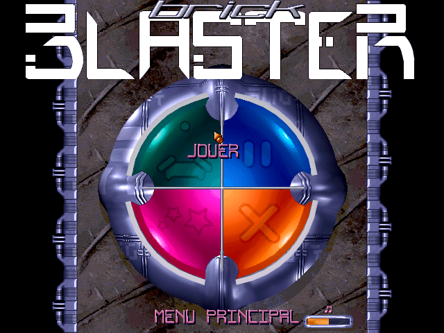 Brick Blaster (Windows) screenshot: Main menu