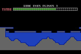 Snokie (Atari 8-bit) screenshot: Game over.