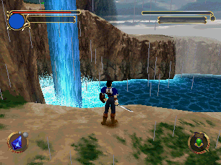 Brightis (PlayStation) screenshot: Example of changing weather, going from sunny to rainy (only in certain areas of the overworld)