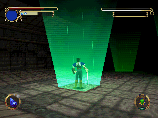 Brightis (PlayStation) screenshot: Solving a puzzle in the seventh dungeon
