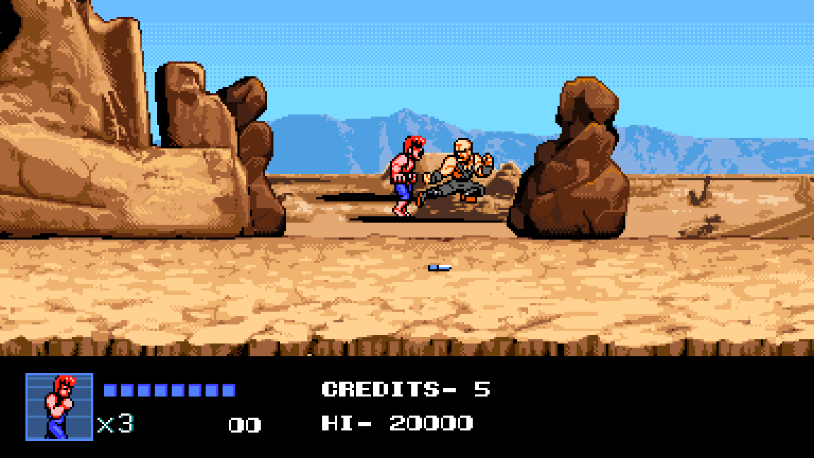 Double Dragon IV (Windows) screenshot: Mission 1 - starting area