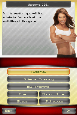 Jillian Michaels Fitness Ultimatum 2010 (Nintendo DS) screenshot: English Main Menu