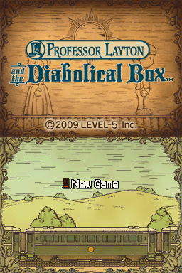 Professor Layton and the Diabolical Box (Nintendo DS) screenshot: Title screen (USA)