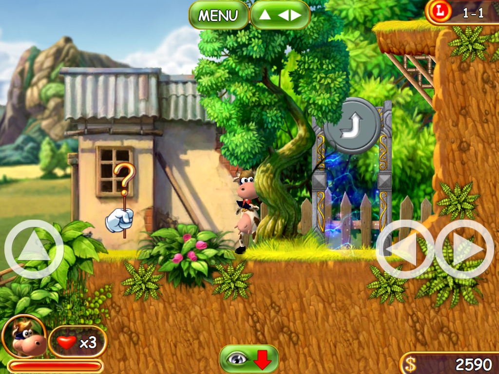 Supercow (iPad) screenshot: Here is the exit