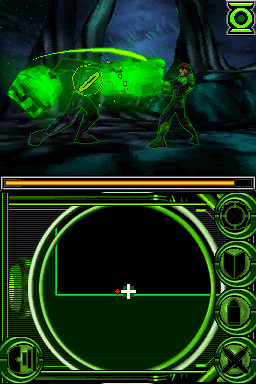 Green Lantern: Rise of the Manhunters (Nintendo DS) screenshot: Fighting Sinestro