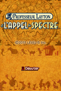 Professor Layton and the Last Specter (Nintendo DS) screenshot: Title screen (French)