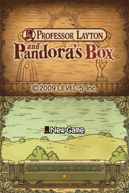 Professor Layton and the Diabolical Box (Nintendo DS) screenshot: Title screen (UK)