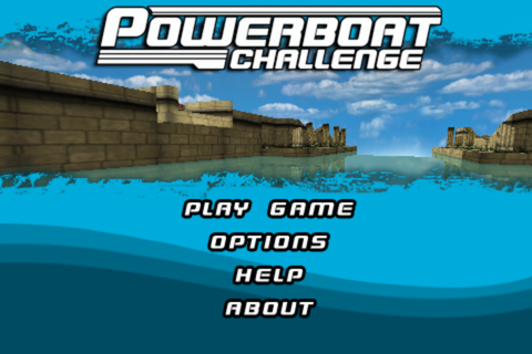 Powerboat Challenge (iPhone) screenshot: Main menu