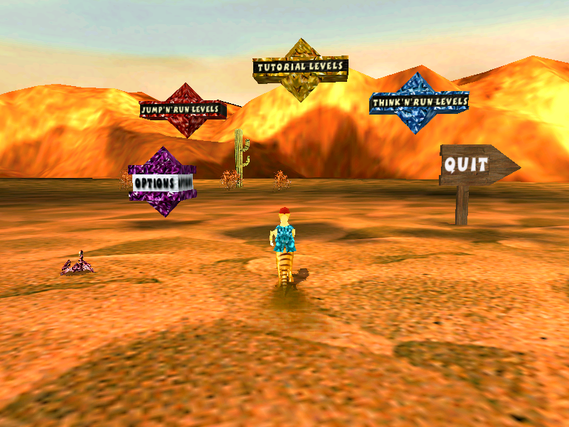 Sammy the Suricate in Lion Land (Windows) screenshot: Intro video, Sammy is finally getting to the main menu.