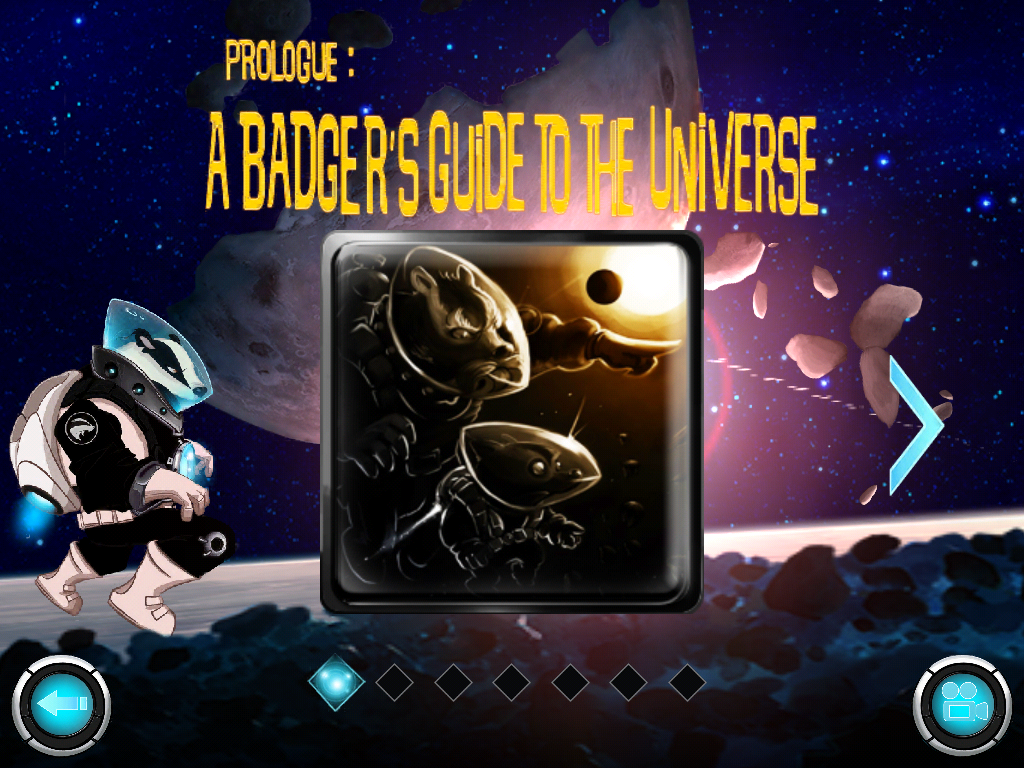Gravity Badgers (iPad) screenshot: I will play the prologue