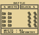 Daisenryaku (Game Boy) screenshot: Battle