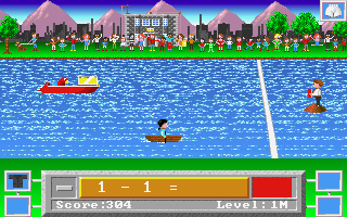 Hooray for Henrietta (DOS) screenshot: Subtraction Level (VGA)