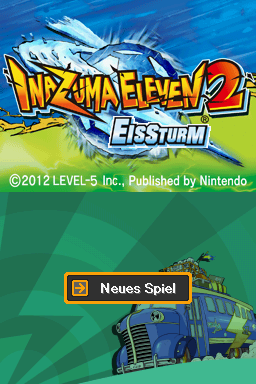Inazuma Eleven 2: Blizzard (Nintendo DS) screenshot: Title screen (German)