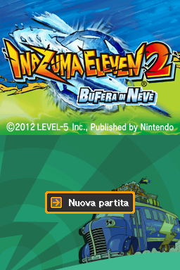 Inazuma Eleven 2: Blizzard (Nintendo DS) screenshot: Title screen (Italian)