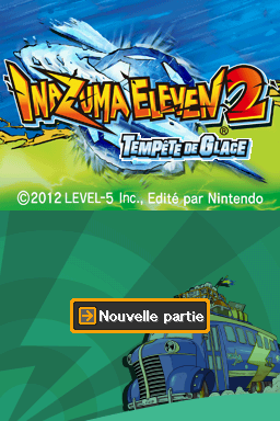 Inazuma Eleven 2: Blizzard (Nintendo DS) screenshot: Title screen (Frech)