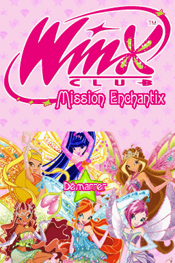 Winx Club: Mission Enchantix (Nintendo DS) screenshot: Title screen (French)