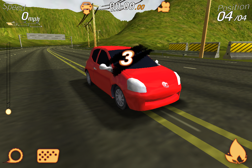 Crazy Cars: Hit the Road (iPhone) screenshot: Getting ready