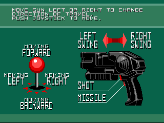 Operation Gunbuster (Arcade) screenshot: Instructions screen