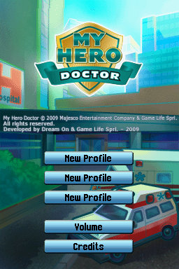 My Hero: Doctor (Nintendo DS) screenshot: Main menu