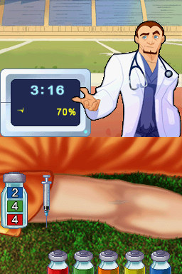 My Hero: Doctor (Nintendo DS) screenshot: No need to take him to the hospital!