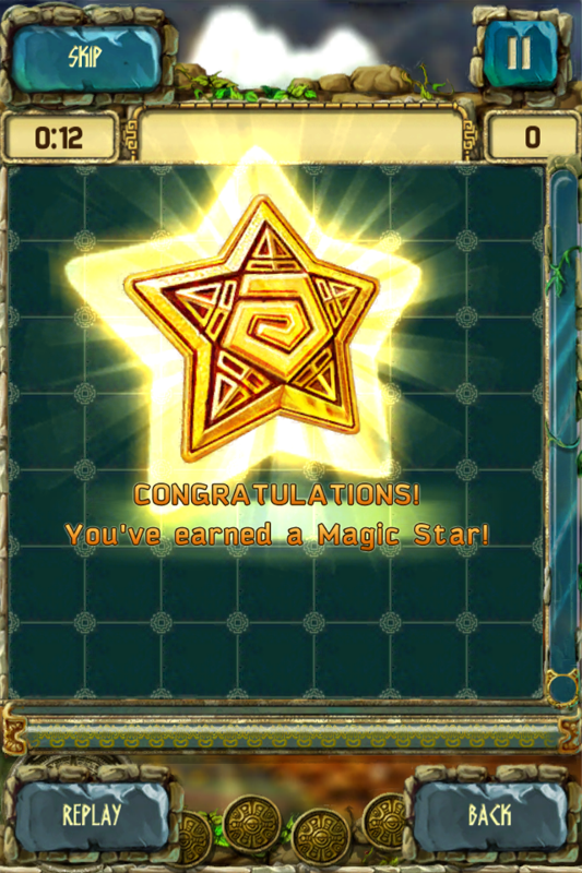 The Treasures of Montezuma 3 (iPhone) screenshot: I got the mini-game star