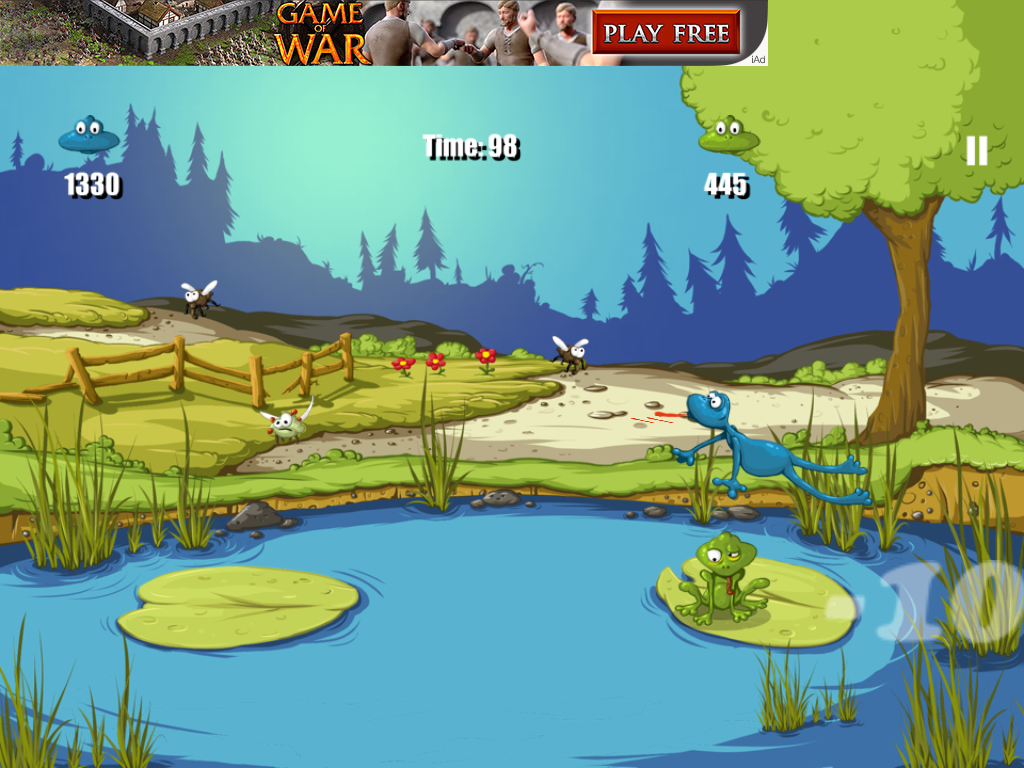 Screenshot of A Frog Game (iPad, 2009) - MobyGames