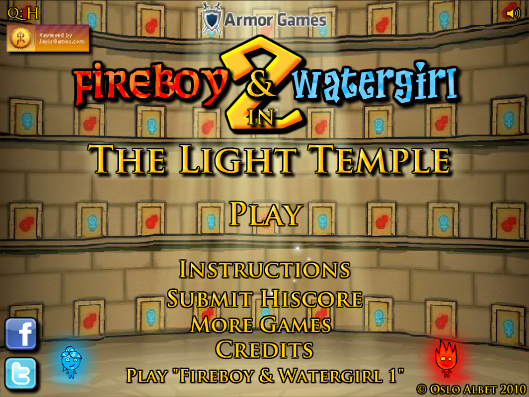 The Light Temple (Browser) screenshot: Title screen
