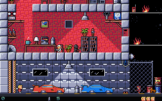 Secret Agent HD (Windows) screenshot: One of the first levels of "episode 4". Including some new enemies such as the brown dog (bottom right).