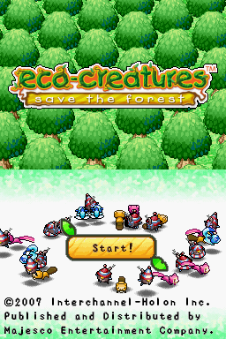 Eco-Creatures: Save the Forest (Nintendo DS) screenshot: Title screen