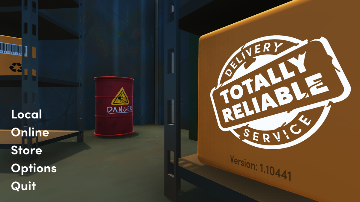 Totally Reliable Delivery Service (Windows) screenshot: Main menu (older version)