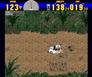 Rally Championships (Amiga) screenshot: Desert race (ECS version)