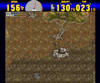 Rally Championships (Amiga) screenshot: Mountain race (ECS version)
