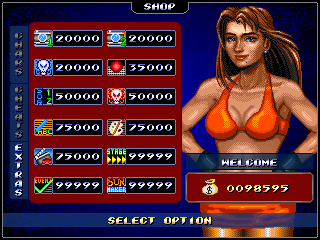 Streets of Rage Remake (Windows) screenshot: Some of the extras you can unlock by beating the game multiple times (2011 version)