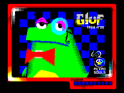 Gluf (ZX Spectrum) screenshot: Loading screen (download release)