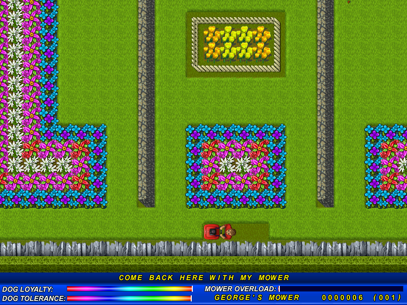 Hover Bovver (Windows) screenshot: Just starting level 1