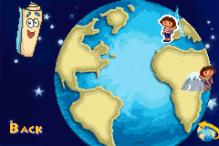Dora the Explorer: Dora's World Adventure (Game Boy Advance) screenshot: Select your country in the freeform mode