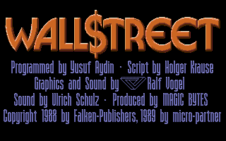 Wall$treet (Atari ST) screenshot: Loading screen.