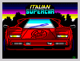 Italian Supercar (ZX Spectrum) screenshot: Loading screen