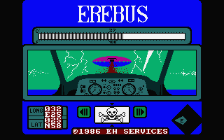 Erebus (Atari ST) screenshot: Shot down by a UFO.