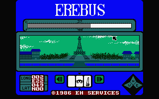 Erebus (Atari ST) screenshot: You've made your way to Paris.