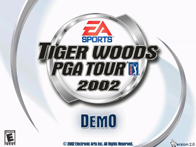 Tiger Woods PGA Tour 2002 (Windows) screenshot: Demo title screen