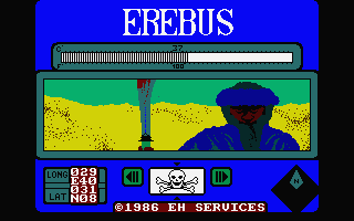 Erebus (Atari ST) screenshot: Killed by a desert nomad.