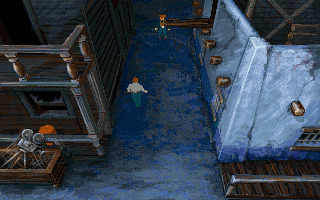 Alone in the Dark 3 (DOS) screenshot: In game